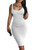 LAGSHIAN Women's Sexy Bodycon Tank Dress Sleeveless Basic Midi Club Dresses White