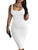 LAGSHIAN Women's Sexy Bodycon Tank Dress Sleeveless Basic Midi Club Dresses White