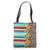 Mexican Serape Leopard Cheetah Sunflower Turquoise Pattern Tote Bag