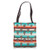 Funny Leopard Cactus Serape print Turquoise Tote Bag
