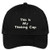 Trendy Apparel Shop This is My Thinking Cap Embroidered Brushed 100 percent Cotton Baseball Cap - Black