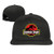 Jurassic-Park Classic Snapback Hat Unisex Flat Brim Cap Hip Hop Baseball Caps Solid Adjustable Dad Hats Black