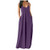 LAJI Fashion Sleeveless Dress for Women- Sexy Plus Size Solid Loose O-Neck Pockets Camisole Long Dress Purple