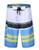 Unitop Men's Board Shorts Summer Holiday Striped Swimwear Quick Dry White 40