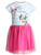 Disney Minnie Mouse Little Girls Short Sleeve Dress Blue/Pink 6X