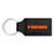 iPick Image - HEMI Logo in Color Rectangular Black Leather Key Chain Key-Ring for Dodge Challenger Charger SRT Jeep RAM