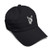 Soft Baseball Cap Siberian Husky Head A Embroidery Pets Dogs Twill Cotton Dad Hats for Men  and  Women Buckle Closure Black Design Only