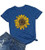 Sunflower Shirt Women Flower Graphic Inspirational Tees Summer Short Sleeve Casual Tshirt Faith Shirt Top Light Blue
