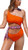 REKITA One Piece Cutout Swimsuits for Women with Tie Waist One Shoulder Bikini Bathing Suit Orange