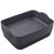 Jandson Grey Woven Storage Basket Tray- Mesh Rattan Plastic Baskets with Handles- 6 Packs