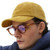 UNDERCONTROL Arial Embroidered Baseball Dad Hat Curved Visor Adjustable Cap Unisex -Yellow-