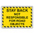 Stay Back Not Responsible for Road Objects Label Decal- 10x7 inch Vinyl for Transportation by ComplianceSigns