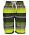 Kanu Surf Men's Miles Swim Trunks -Regular  and  Extended Sizes-- Sandbar Black/Yellow- X-Large