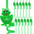 Passover Frog Straws For Kids Toy Reuseable Passover Decor For Your Passover Seder Table (Pack of 12)