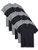 Fruit of the Loom Men's Stay Tucked V-Neck T-Shirt- Classic Fit - Black/Grey - 6 Pack- Large