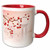 3dRose 116168_5""Beautiful Japanese Sakura Red Cherry Blossoms Branching Reflecting Over Water" Ceramic Mug 11 oz White