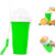 YQJY Magic Slushy Squeeze Cup-DIY Slushy Maker Silica Cup-Double Layer Silica Cup-Smoothie Pinch Ice Cup-Silicone Magic Cup-Portable Squeeze ICY Cup-Green