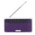 menfad Portable Radio Speaker-FM Radio Radio with Flashlight- for Outdoor/Indoor/Outside Speaker Wireless Bluetooth Portable Speakers-Support AUX/Memory Card with Flashlight-Purple-