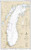 MapHouse NOAA Chart 14901 Lake Michigan -Mercator Projection-- 46.35inch X 28.33inch Paper Chart