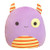 10 Cute Stuffed Animal Toys Kawaii 3D Cute Chubby Plush Toy Pillow Soft Lumbar Back Cushion Plush Stuffed Toy Decoration Gift -Purple-