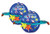 Set of 2 Colorful Happy Birthday Galaxy Jumbo 29inch Foil Party Balloons