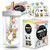 Reusable Bubble Tea Cup Set  22oz Glass Boba Tea Cup with Lids  and  Straws  Bubble Tea Gift Set Includes Recipe Book  and  Stickers - Reusable Boba Cup for Milk Tea  and  Smoothie  and  Iced Coffee