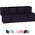 Royexe Storage Bins - Set of 8 - Storage Cubes | Foldable Fabric Cube Baskets Features Dual Handles. Cube Storage Bins. Closet Shelf Organizer | Collapsible Nursery Drawer Organizers -Navy-