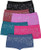 ToBeInStyle Women's Pack of 6 Seamless Floral Panel Boyshorts - One Size
