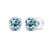 Sterling Silver 6mm Round Natural Sky Blue Topaz December Birthstone Prong Set Stud Earrings For Women and Girls