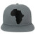Armycrew Oversize XXL Solid Black Africa Map Patch Flatbill Mesh Snapback Cap - Charcoal - 2XL
