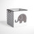 Bacati Elephants Unisex Fabric Storage Box/Tote- Grey