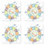 Lunarable Astrology Coaster Set of 4- Natal Chart Zodiac Symbols Horoscope Sign Theme Celestial Fortune Leo Virgo- Square Hardboard Gloss Coasters- Standard Size- Multicolor