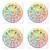 Ambesonne Vegan Coaster Set of 4- Vitamin Vegan Food Sources and Functions Rainbow Wheel Chart with Healthcare- Square Hardboard Gloss Coasters for Drinks- Multicolor