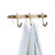 BATHSIR Antique Brass Simple Wall Mounted Coat Hook,3 Hooks Robe Heavy Duty Hat Rack Classic Bathroom Accessory