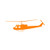 RDW UH-1 Iroquois Huey Sticker - Decal - Die Cut - Helicopter Copter - Orange 24.00inch x 6.94inch