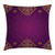 Ambesonne Oriental Throw Pillow Cushion Cover- Eastern Style Ornamental Graphic Lace Pattern on a Background with Floral Swirls- Decorative Square Accent Pillow Case- 16inch X 16inch- Yellow Purple