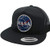 Flexfit 5 Panel NASA Space Meatball Embroidered Patch Snapback Mesh Back Cap - Black