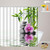 YinTonne Zen Shower Curtains Green Bamboo Purple Flower Stone Reflection Water Landscape Spa Garden Pattern Print Bathroom Accessories Cloth Curtain Set with Hooks 70 x 70 Inch