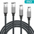 USB Type C Cable,Canpeki 4Pack USB C to USB A Charger (3//6/10/10ft), Nylon Braided with USB Long Cable for Samsung Galaxy S9,Note 8,S8 Plus,LG V30 V20 G6 G5,Google Pixel,Nexus 6P 5X