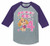 4th Birthday Girl Paw Patrol Skye 3/4 Sleeve Baseball Jersey Toddler Shirt 4T Purple