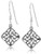 Sterling Silver Oxidized Celtic Knot Diamond Shaped Drop Earrings