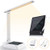 LED Desk Lamp- Eye Protection Study Table Lamp with 3 Lighting Modes  and  Stepless Dimming Touch Control-Foldable  and  Rechargeable Reading Light for Home Office- with Adapter  and  LCD Writing Tablet