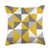Mid Century Modern Designs Mid Century Modern Yellow Mustard Gray Throw Pillow- 18x18- Multicolor