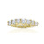 Yellow Gold Flashed Sterling Silver Cubic Zirconia 3mm Round-Cut Anniversary Eternity Band Ring- Size 8