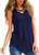Lamilus Tank Tops for Women Summer V Neck Loose Fit Workout Sleeveless Tops-LD8011-Navy-M- Lamilus Tank Tops for Women Summer V Neck Loose Fit Workout Sleeveless Tops-LD8011-Navy-M-