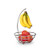 Spectrum Diversified Euro Small Tree  and  Basket Hanger  and  Fruit Basket- Produce Saver Banana Holder  and  Open Wire Fruit Bowl for Kitchen Counter  and  Dining Table- Satin Nickel