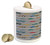 Lunarable Transportation Piggy Bank- Pattern of Horizontally Driven Vehicles Cars Trucks Buses Road Vibes- Ceramic Coin Bank Money Box for Cash Saving- 3.6inch X 3.2inch- Dimgray Multicolor