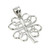 Celtic Trinity Knot Lucky Clover Pendant in Sterling Silver