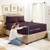 Empyrean Bedding Extra Deep Fitted Sheets King Size - 24inch Extra Deep Fitted Sheets Set with 2 Pillowcases - 3 Piece Extra Deep Fitted Bed Sheet - Extra Deep King Fitted Bed Sheets - Purple Eggplant