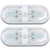 Leisure LED 2 Pack RV LED Ceiling Double Dome Light Fixture with ON/Off Switch Interior Lighting for Car RV Trailer Camper Boat DC 12V Natural White 4000-4500K 48X2835SMD -2-Pack-
